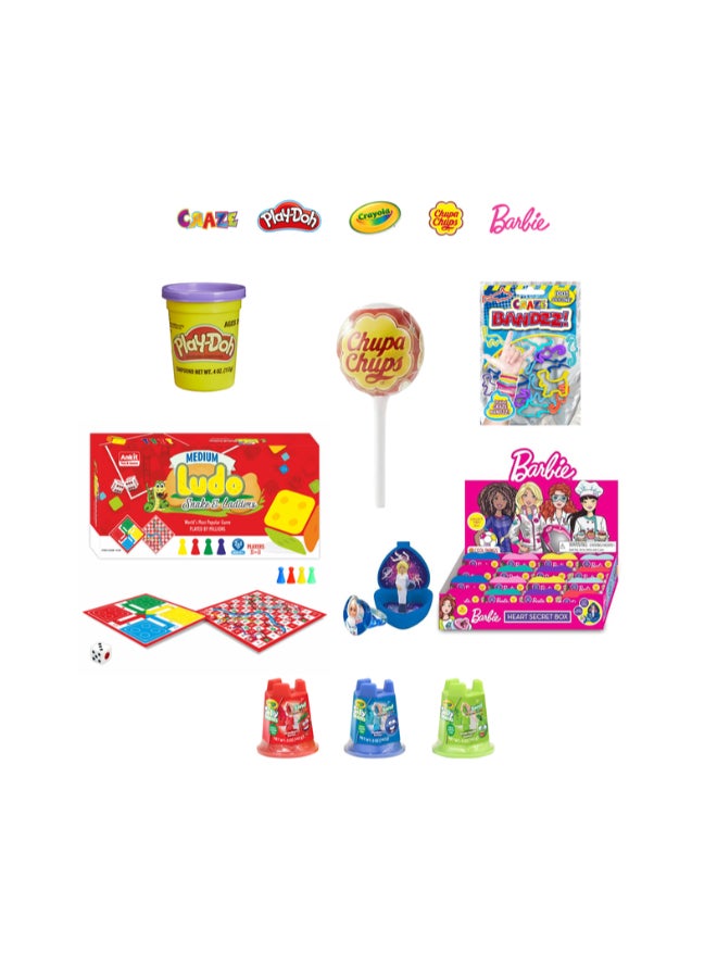 Ultimate Girl 3+ Years Surprise Gift Box - 8-Piece Mega Toy Bundle featuring Barbie, Squishmallows, Play-Doh & Crayola - Premium Birthday Gift Set "Limited Edition Bundle" - Image 1
